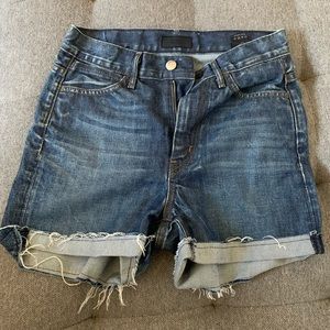 High waist jean shorts
